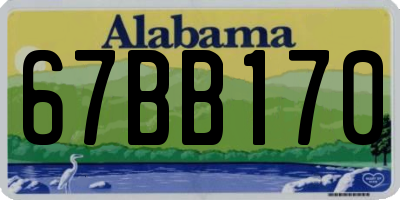 AL license plate 67BB170