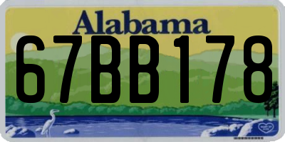 AL license plate 67BB178