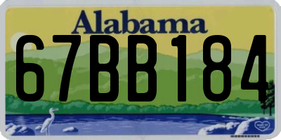 AL license plate 67BB184