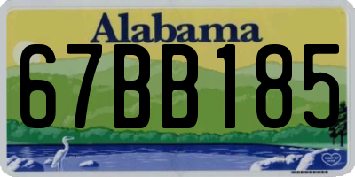AL license plate 67BB185