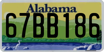 AL license plate 67BB186
