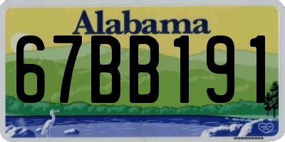 AL license plate 67BB191