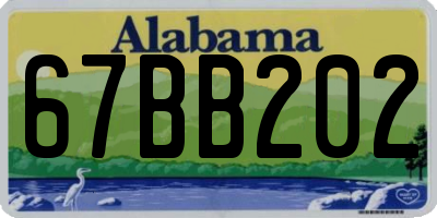 AL license plate 67BB202