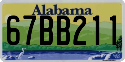 AL license plate 67BB211