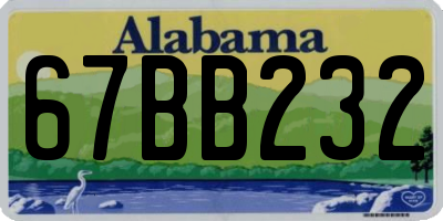 AL license plate 67BB232