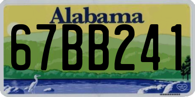 AL license plate 67BB241