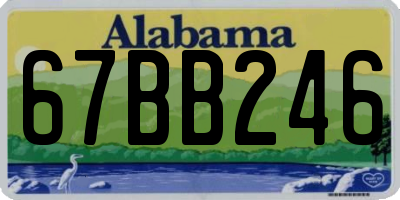 AL license plate 67BB246