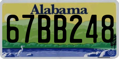AL license plate 67BB248