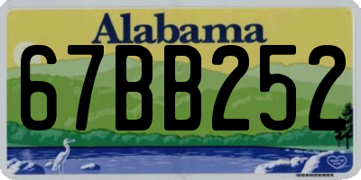 AL license plate 67BB252