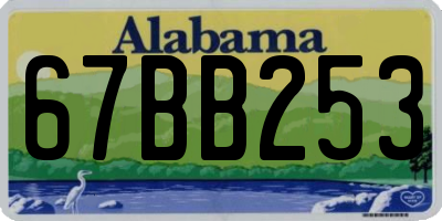 AL license plate 67BB253