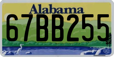 AL license plate 67BB255