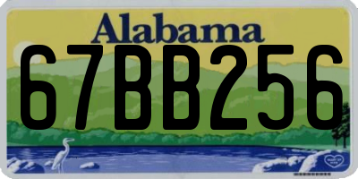AL license plate 67BB256