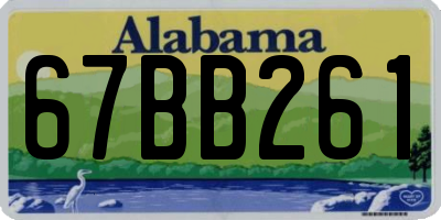 AL license plate 67BB261