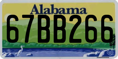 AL license plate 67BB266