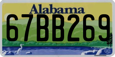 AL license plate 67BB269