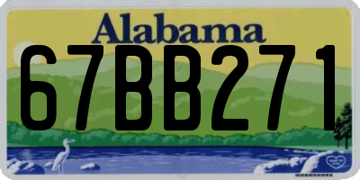 AL license plate 67BB271