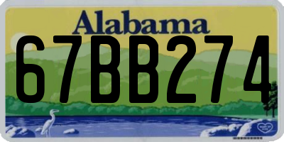 AL license plate 67BB274