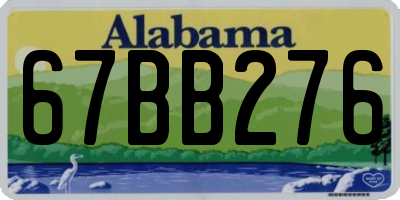 AL license plate 67BB276
