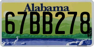 AL license plate 67BB278