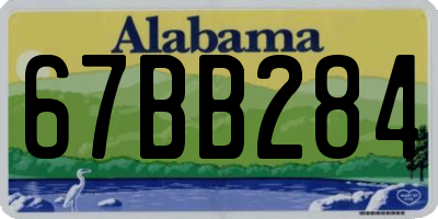 AL license plate 67BB284