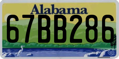 AL license plate 67BB286