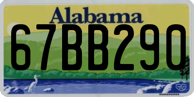 AL license plate 67BB290