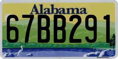 AL license plate 67BB291