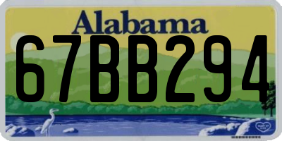 AL license plate 67BB294