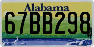 AL license plate 67BB298
