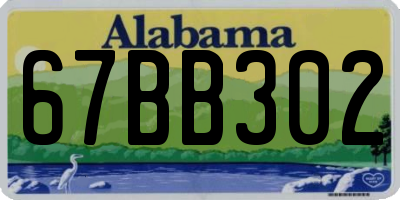 AL license plate 67BB302