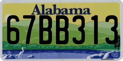 AL license plate 67BB313