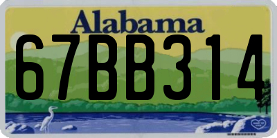 AL license plate 67BB314