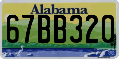 AL license plate 67BB320