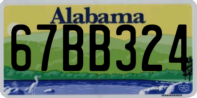 AL license plate 67BB324