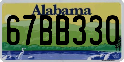 AL license plate 67BB330