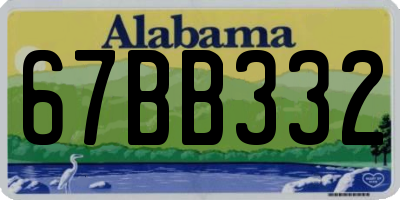 AL license plate 67BB332