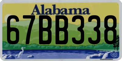 AL license plate 67BB338