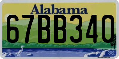 AL license plate 67BB340