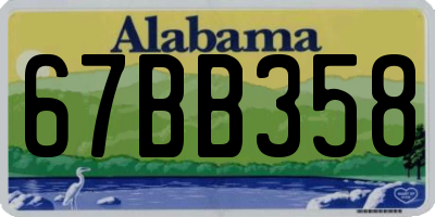 AL license plate 67BB358