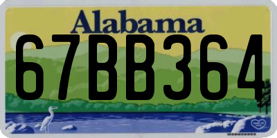 AL license plate 67BB364
