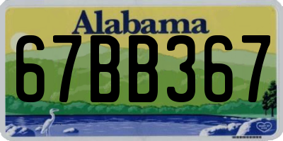 AL license plate 67BB367