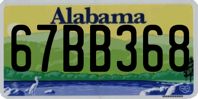 AL license plate 67BB368