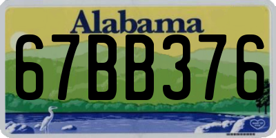 AL license plate 67BB376
