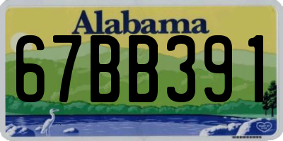 AL license plate 67BB391