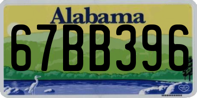 AL license plate 67BB396