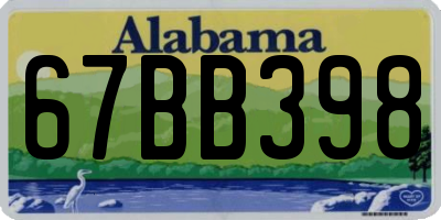 AL license plate 67BB398