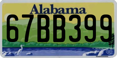 AL license plate 67BB399