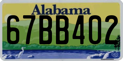 AL license plate 67BB402