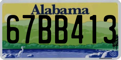 AL license plate 67BB413