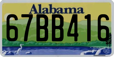 AL license plate 67BB416